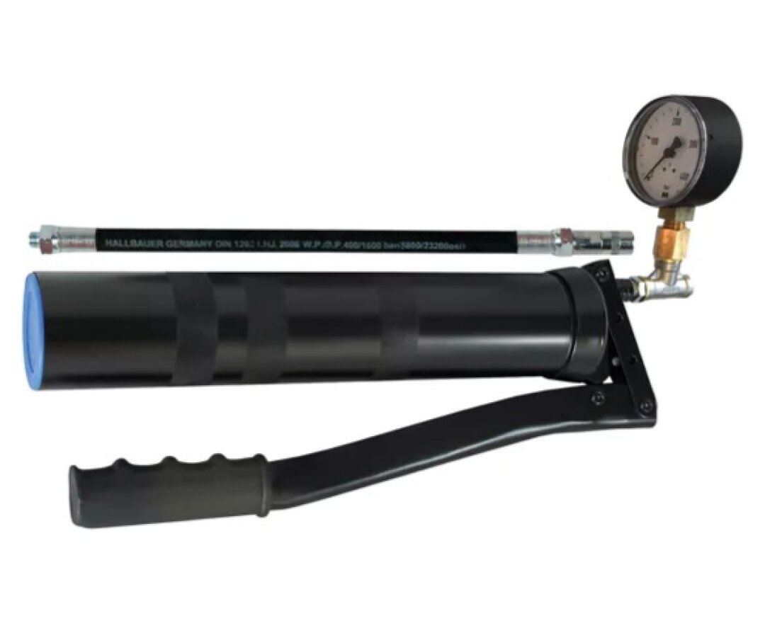 Prasa dźwigniowa do żywic, z manometrem- fot-