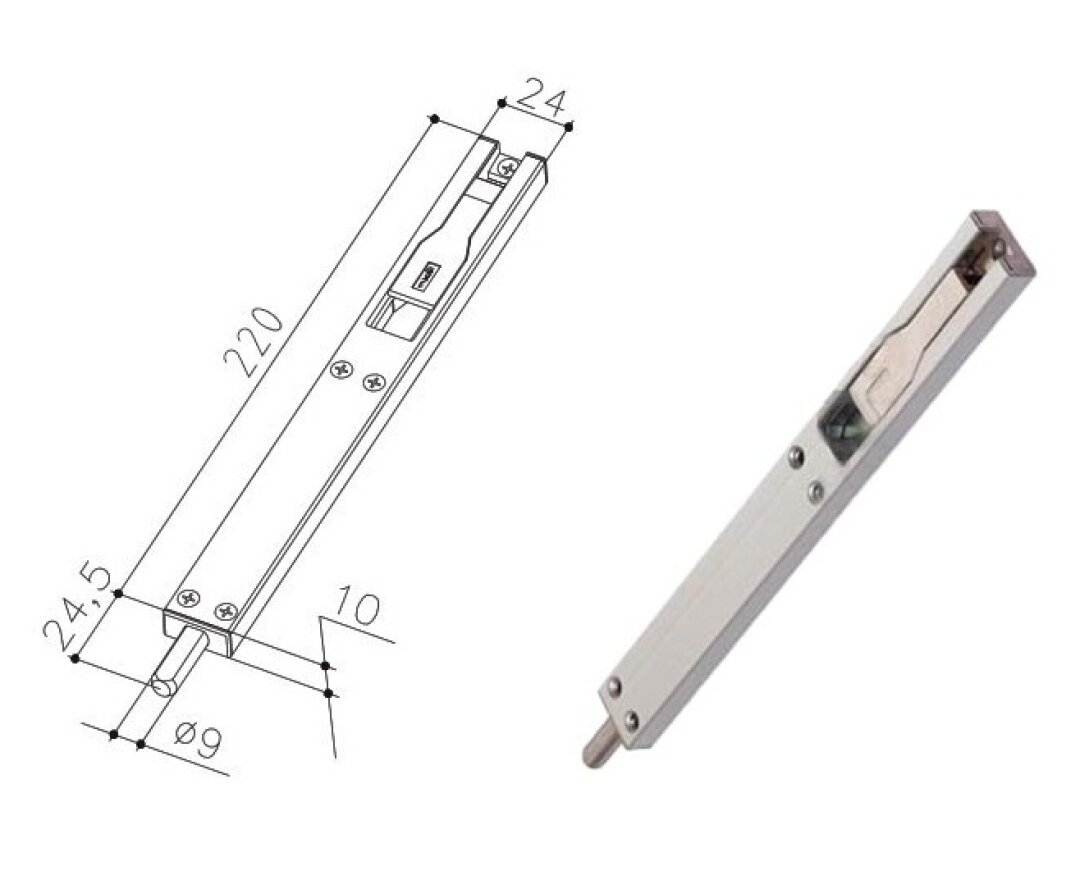 Rygiel TitanDue długość 220 mm- fot-