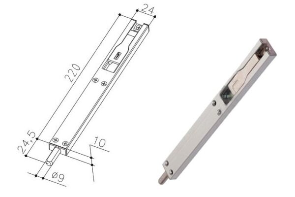 Rygiel TitanDue długość 220 mm Fapim Srebrny
