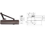 Samozamykacz drzwiowy TS4000 z ramieniem standardowym GEZE Brązowy
