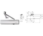 Samozamykacz drzwiowy TS4000 z ramieniem z funkcją STOP GEZE Srebrny
