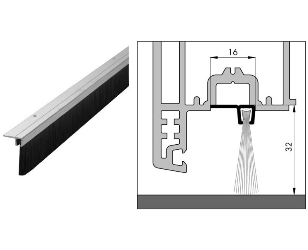 Uszczelnienie szczotkowe IBS 90/32 3000 mm- fot-