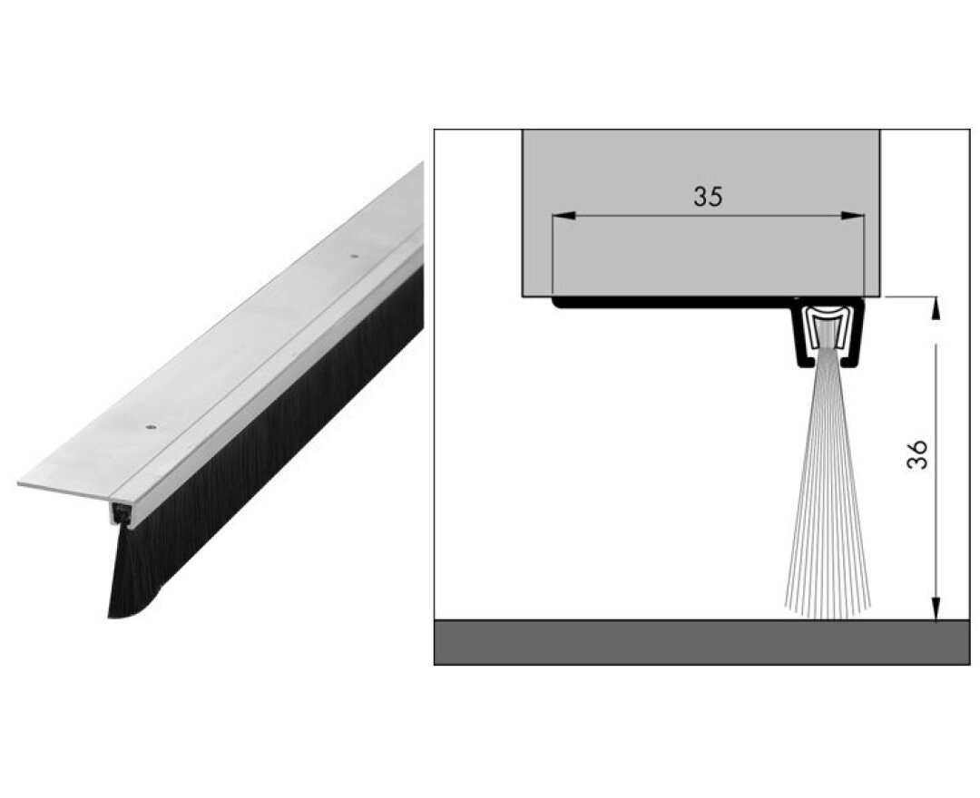 Uszczelnienie szczotkowe IBS 90/36 3000 mm- fot-