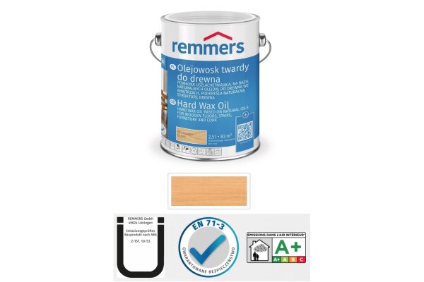 Olejowosk twardy do drewna 0,75L remmers Bezbarwny