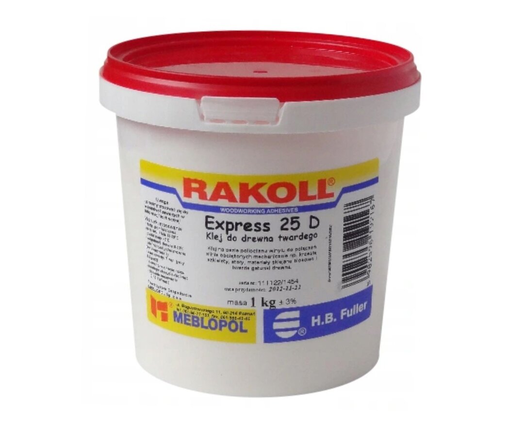 Klej do drewna twardego RAKOLL Express 25D – 1kg- fot-