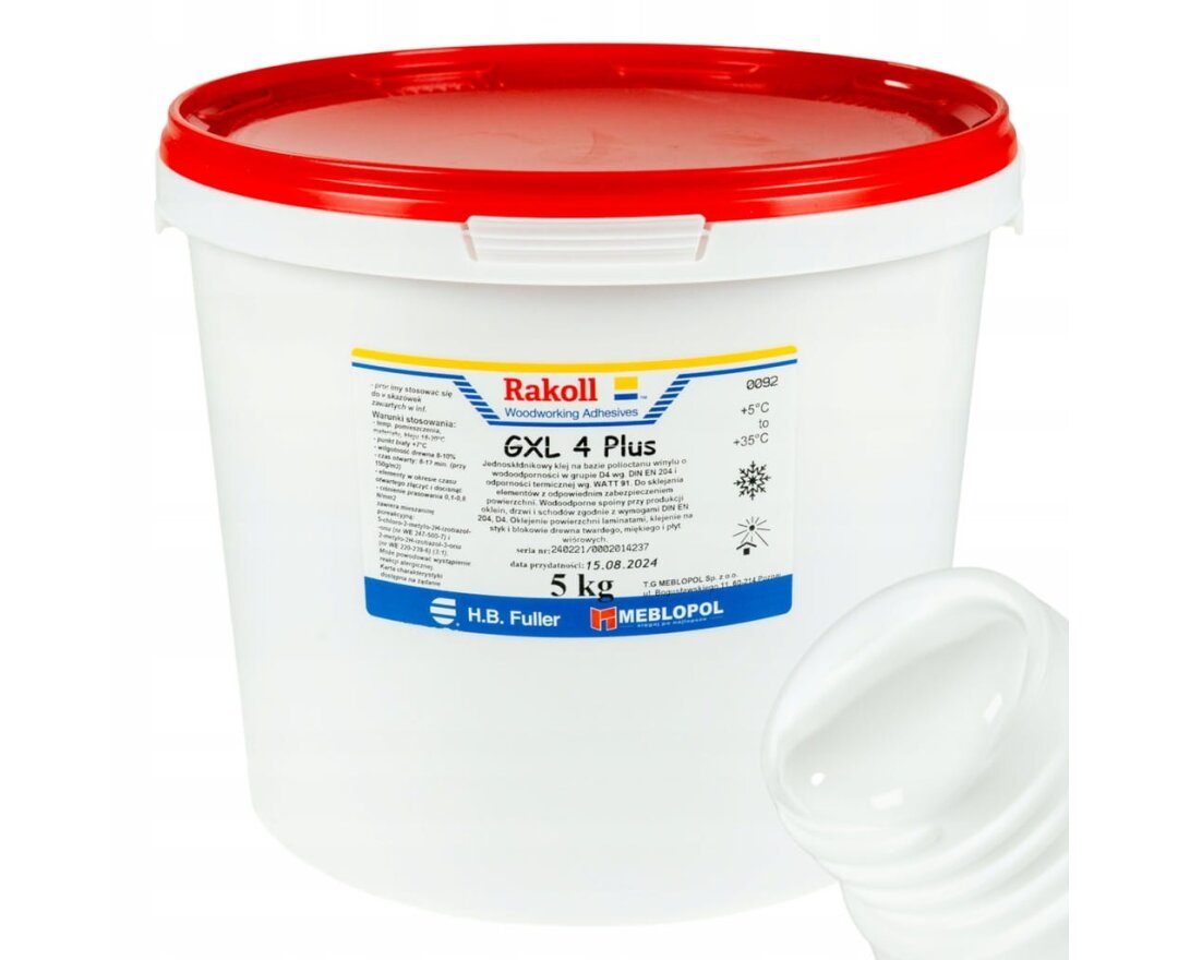 Klej do drewna RAKOLL GXL-4 Plus wodoodporny D4 5kg- fot-