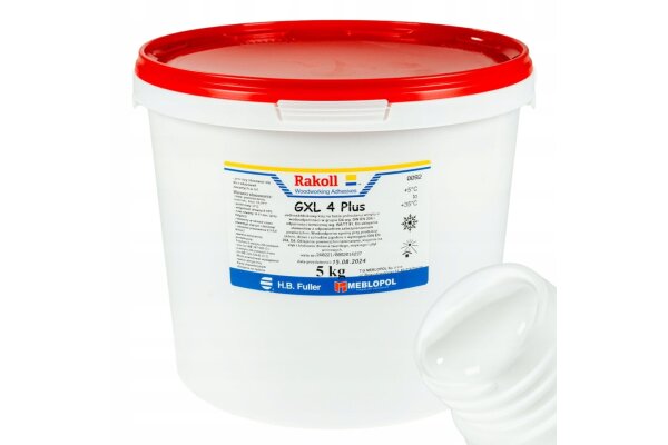 Klej do drewna RAKOLL GXL-4 Plus wodoodporny D4 5kg RAKOLL Biały