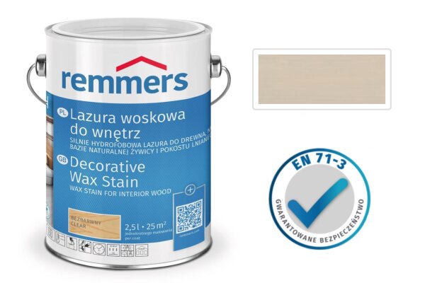 Lazura woskowa do wnętrz 2,5L remmers Szary antracytowy