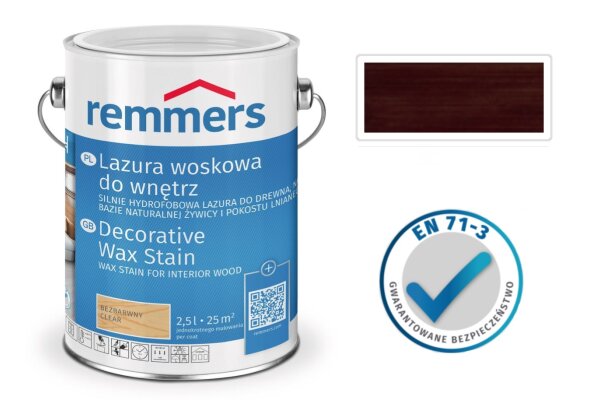 Lazura woskowa do wnętrz 0,75L remmers Mocca