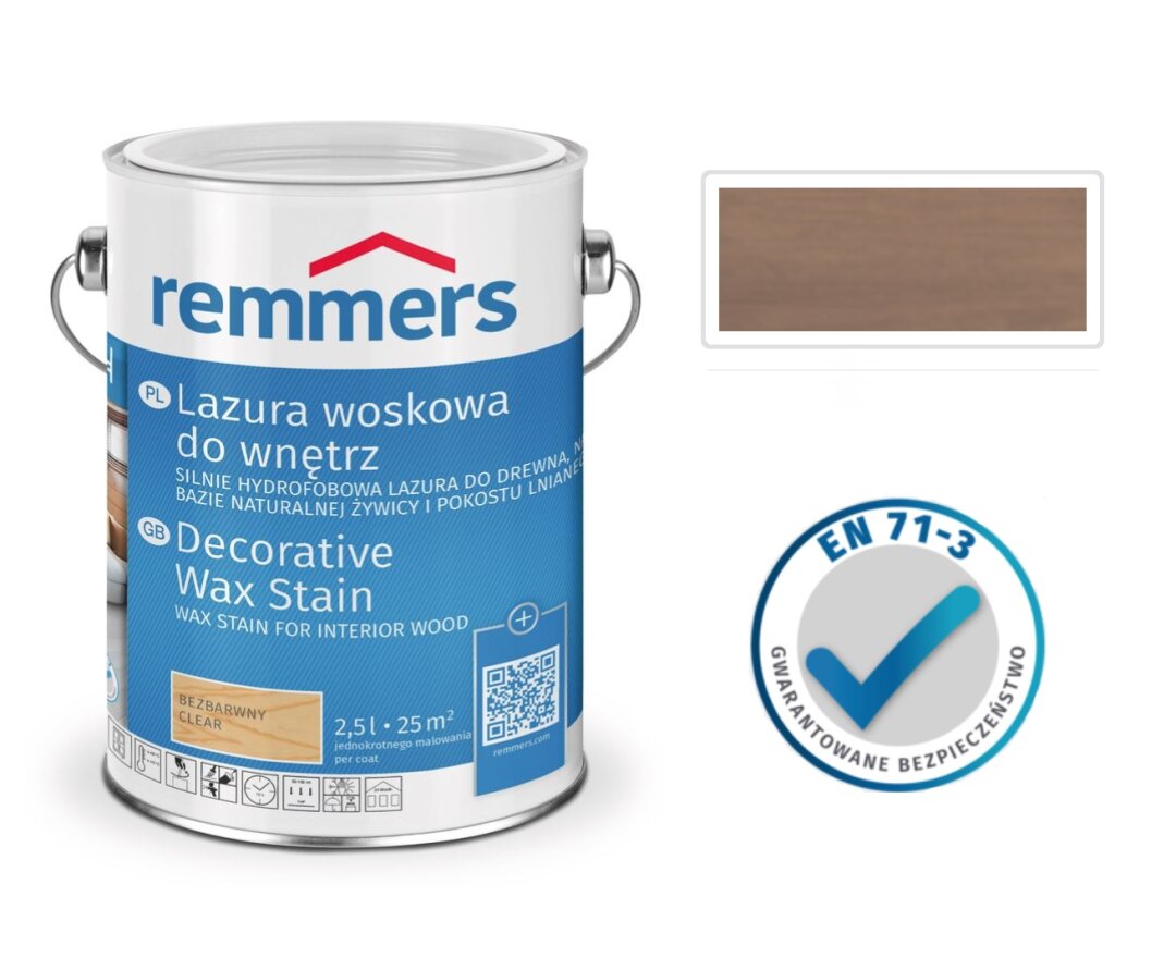 Lazura woskowa do wnętrz 0,75L- fot-