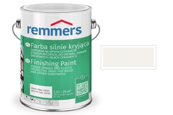 Farba silnie kryjąca Deckfarbe 5L remmers Biały