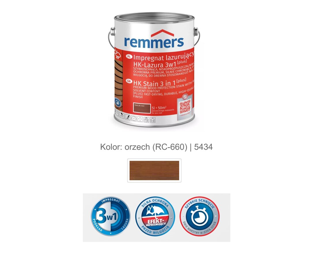 Impregnat lazurujący HK-Lazura 3w1 [plus] 5L- fot-