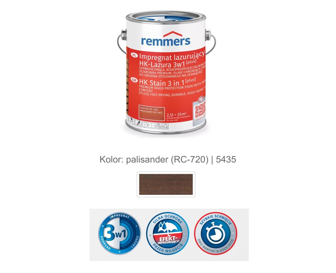 Impregnat lazurujący HK-Lazura 3w1 [plus] 2,5L- fot-