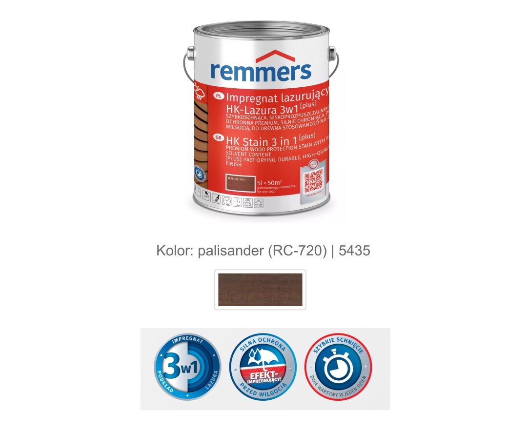 Impregnat lazurujący HK-Lazura 3w1 [plus] 5L- fot-
