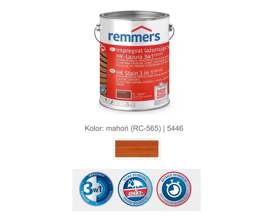 Impregnat lazurujący HK-Lazura 3w1 [plus] 5L- fot-