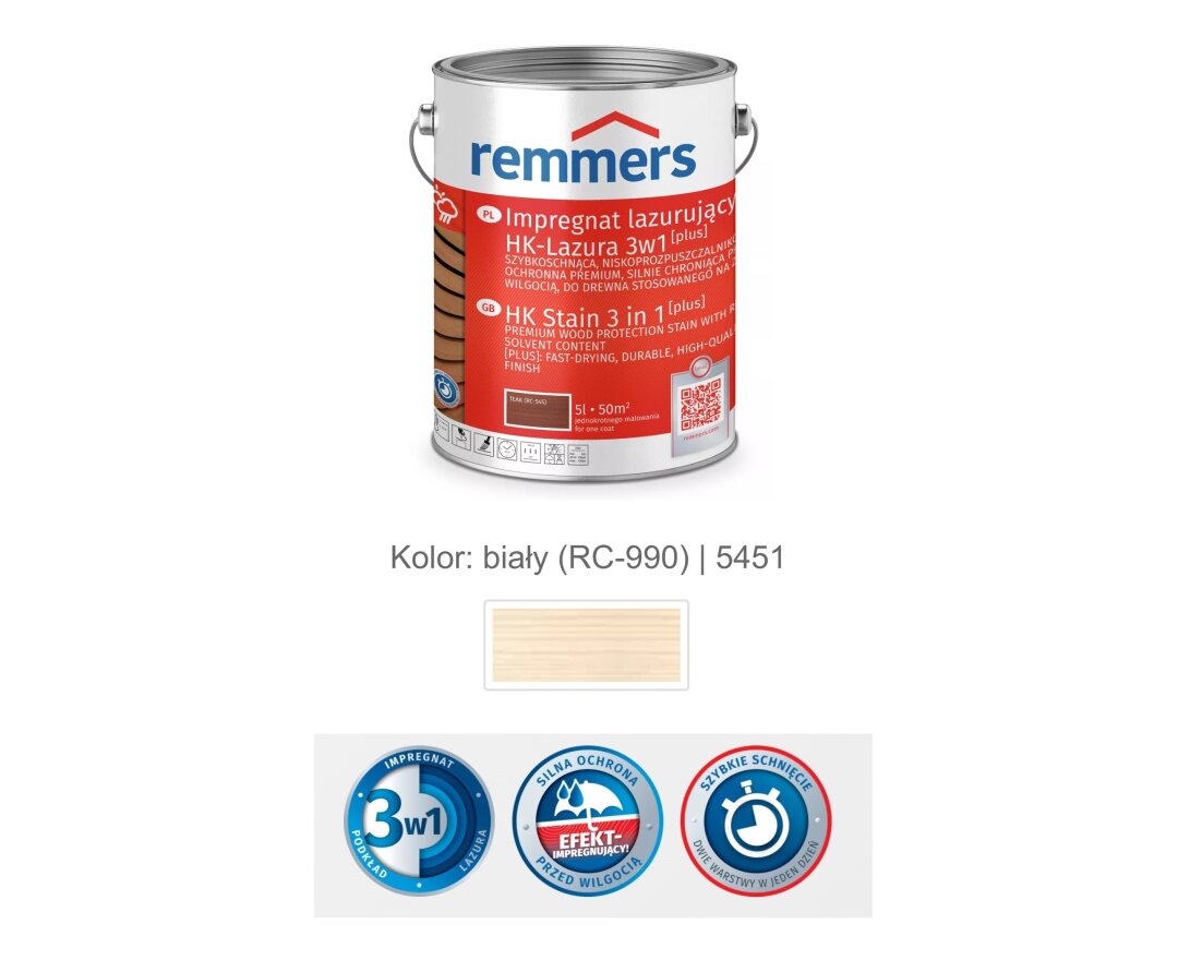 Impregnat lazurujący HK-Lazura 3w1 [plus] 5L- fot-