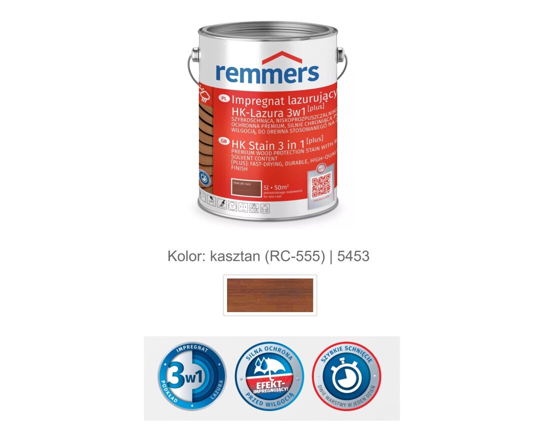 Impregnat lazurujący HK-Lazura 3w1 [plus] 5L- fot-