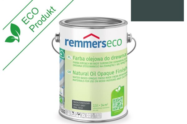 Farba olejowa do drewna [eco] 2,5L remmers Szary bazaltowy