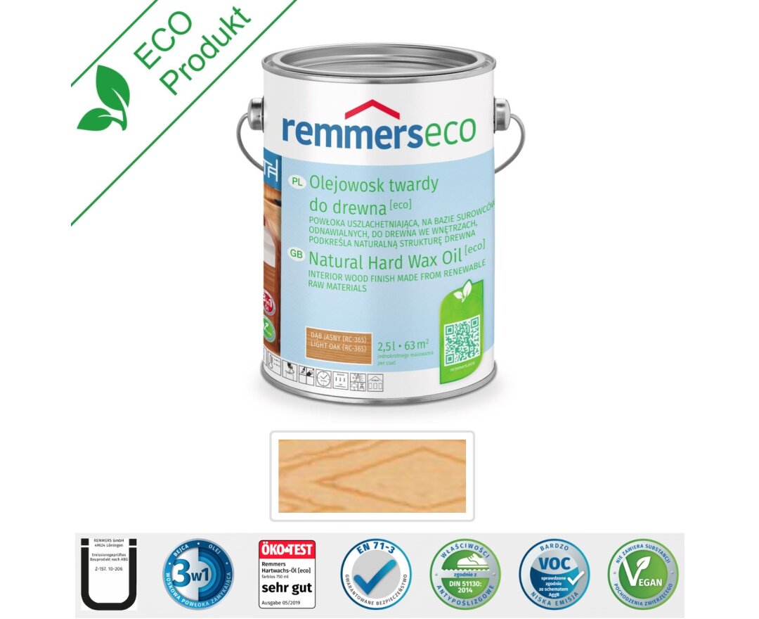 Olejowosk twardy do drewna [eco] 0,75L- fot-