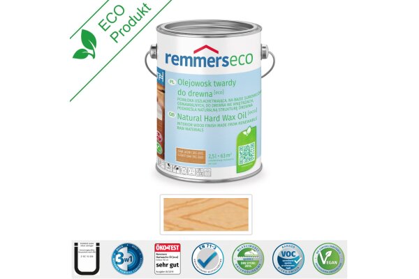 Olejowosk twardy do drewna [eco] 0,75L remmers Bezbarwny