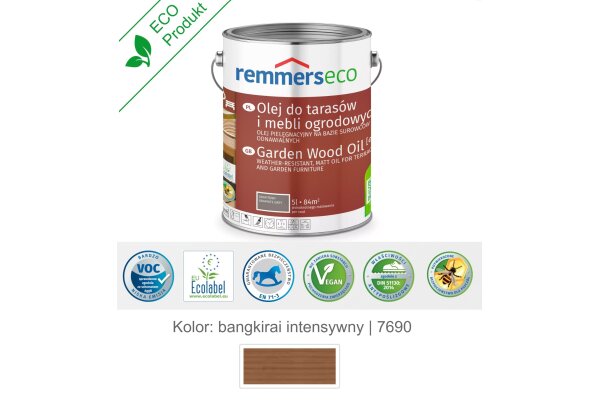 Olej wodny do drewna tarasu 5L remmers Bangkirai intensywny