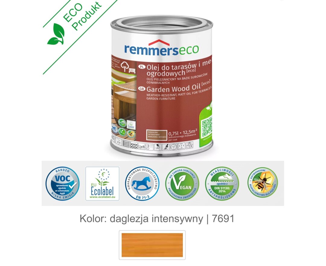 Olej wodny do drewna tarasu 0,75L- fot-