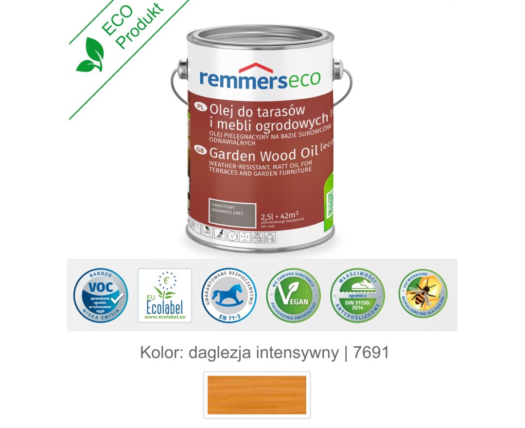 Olej wodny do drewna tarasu 2,5L- fot-