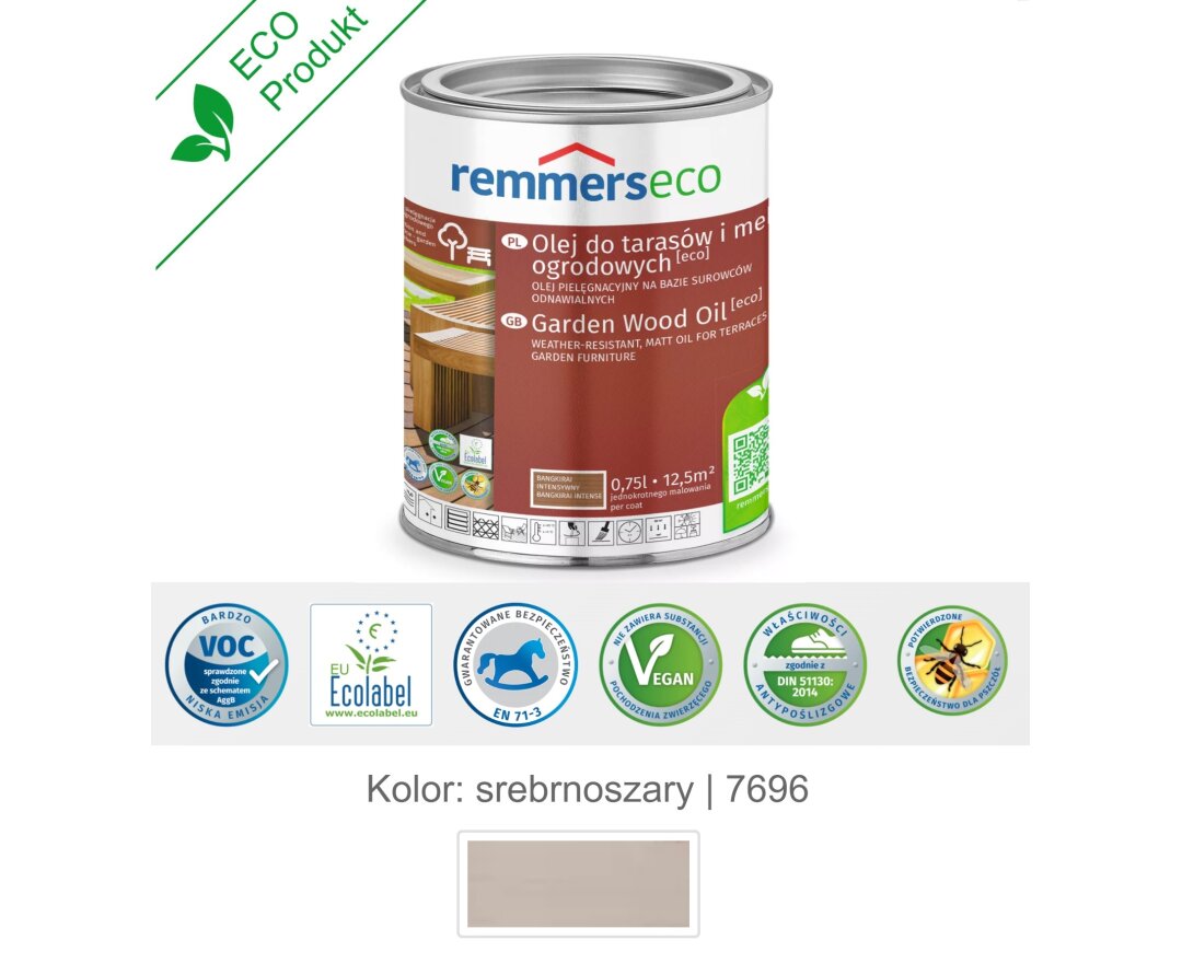Olej wodny do drewna tarasu 0,75L- fot-