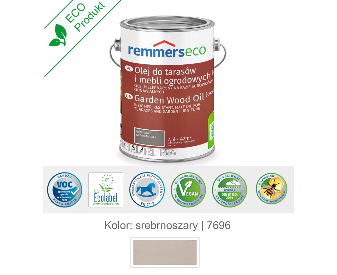 Olej wodny do drewna tarasu 2,5L- fot-