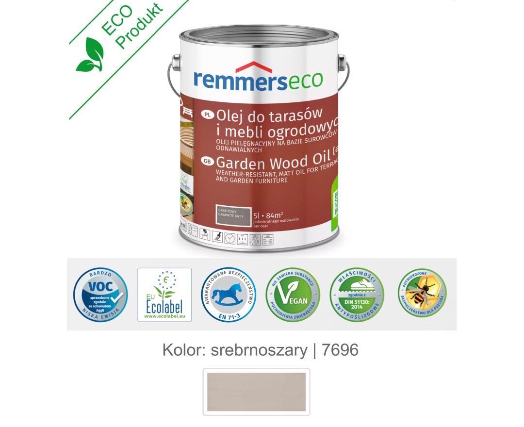 Olej wodny do drewna tarasu 5L- fot-