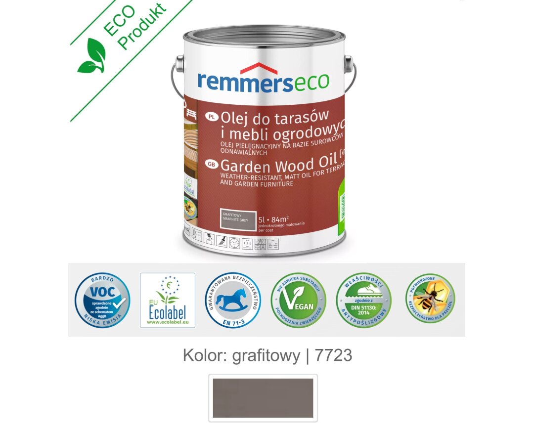 Olej wodny do drewna tarasu 5L- fot-