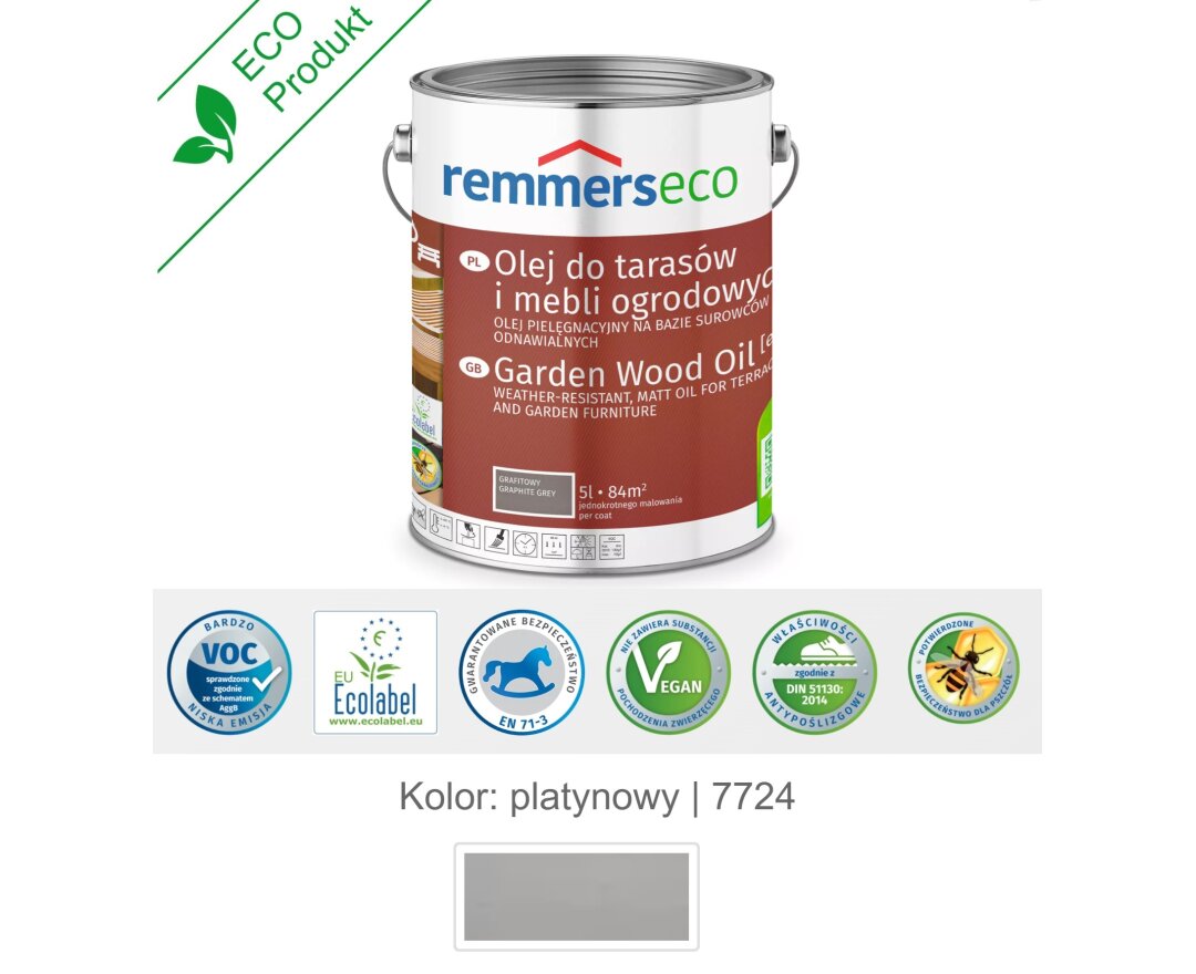 Olej wodny do drewna tarasu 5L- fot-