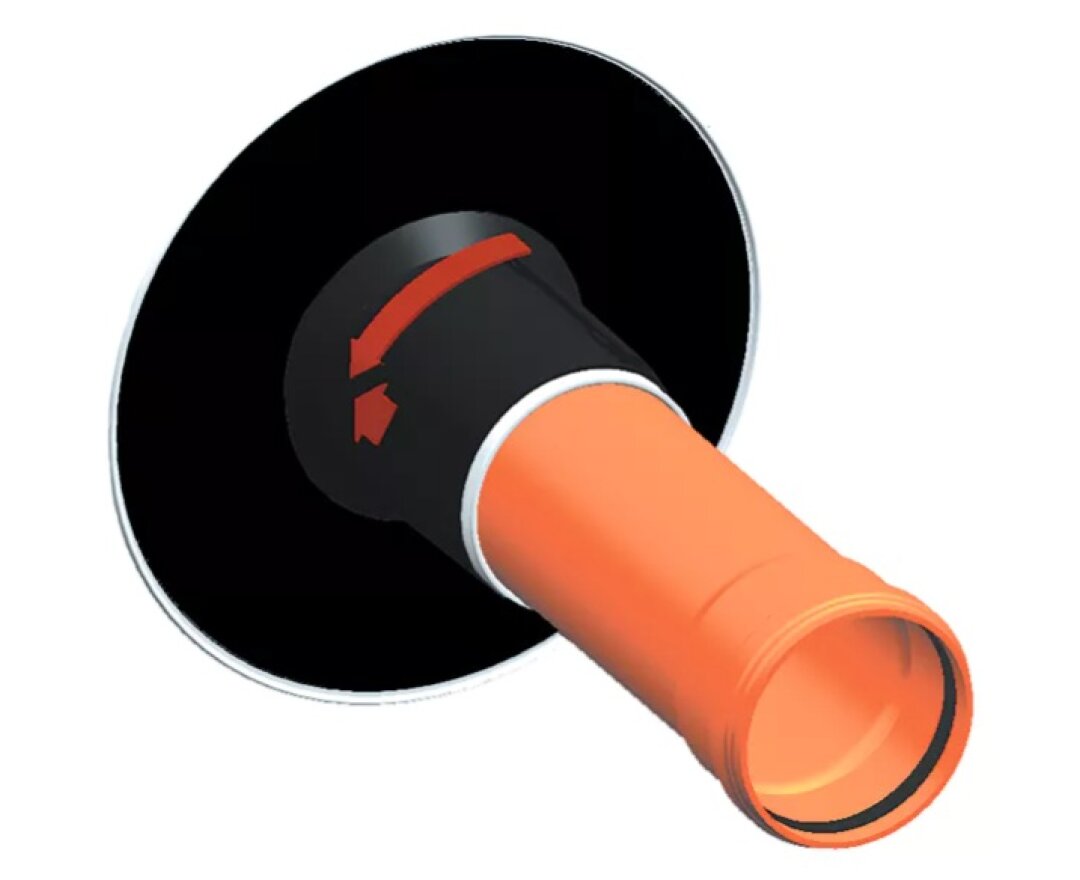 Specjalny kołnierz + klej do uszczelniania przepustów rur 45-64mm- fot-