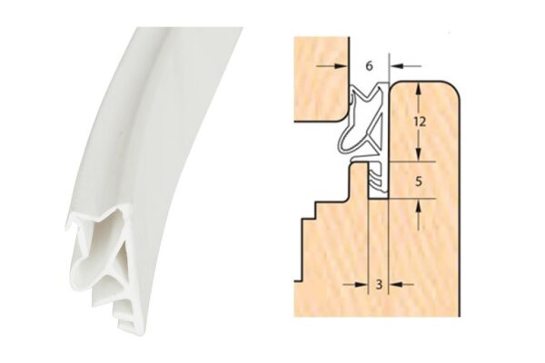 Uszczelka okienna S7503 - 200m Deventer Biały