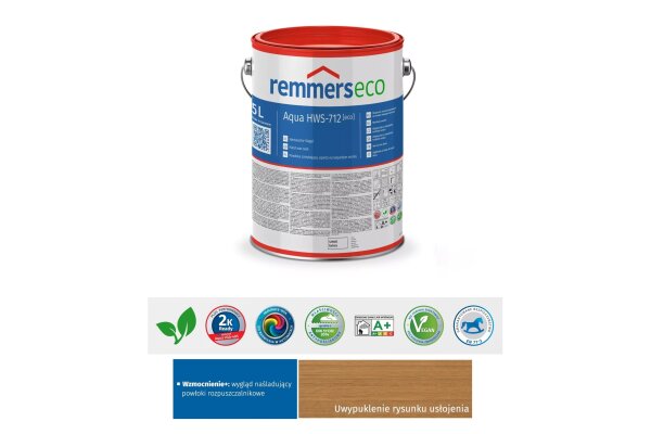 Aqua HWS-712-Hartwachs-Siegel [eco] 5L remmers Intensywny+