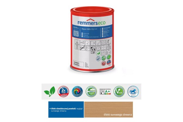 Aqua HWS-712-Hartwachs-Siegel [eco] 0,75L remmers Efekt Naturalnego drewna