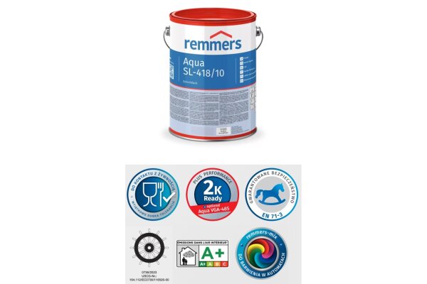 Aqua SL-418/10-Schichtlack 5L remmers Bezbarwny głęboki mat