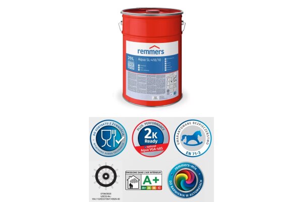 Aqua SL-418/10-Schichtlack 20L remmers Bezbarwny głęboki mat