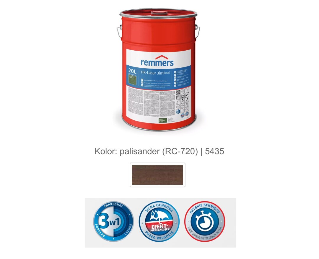 Impregnat lazurujący HK-Lazura 3w1 [plus] 20L- fot-