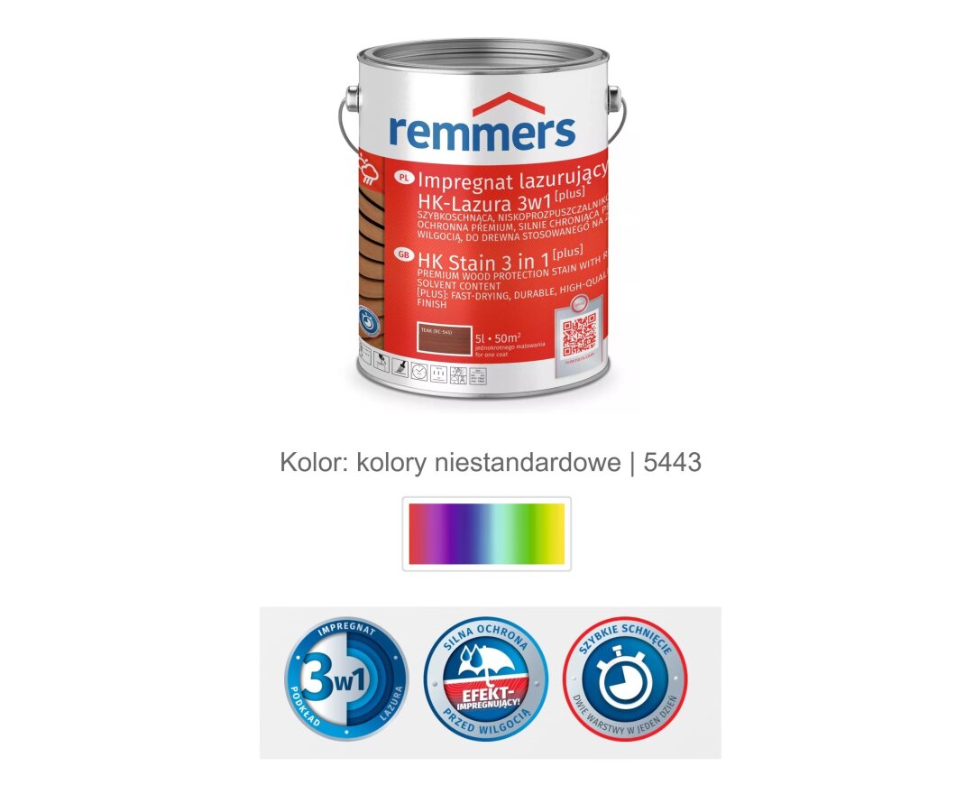 Impregnat lazurujący HK-Lazura 3w1 [plus] 5L- fot-