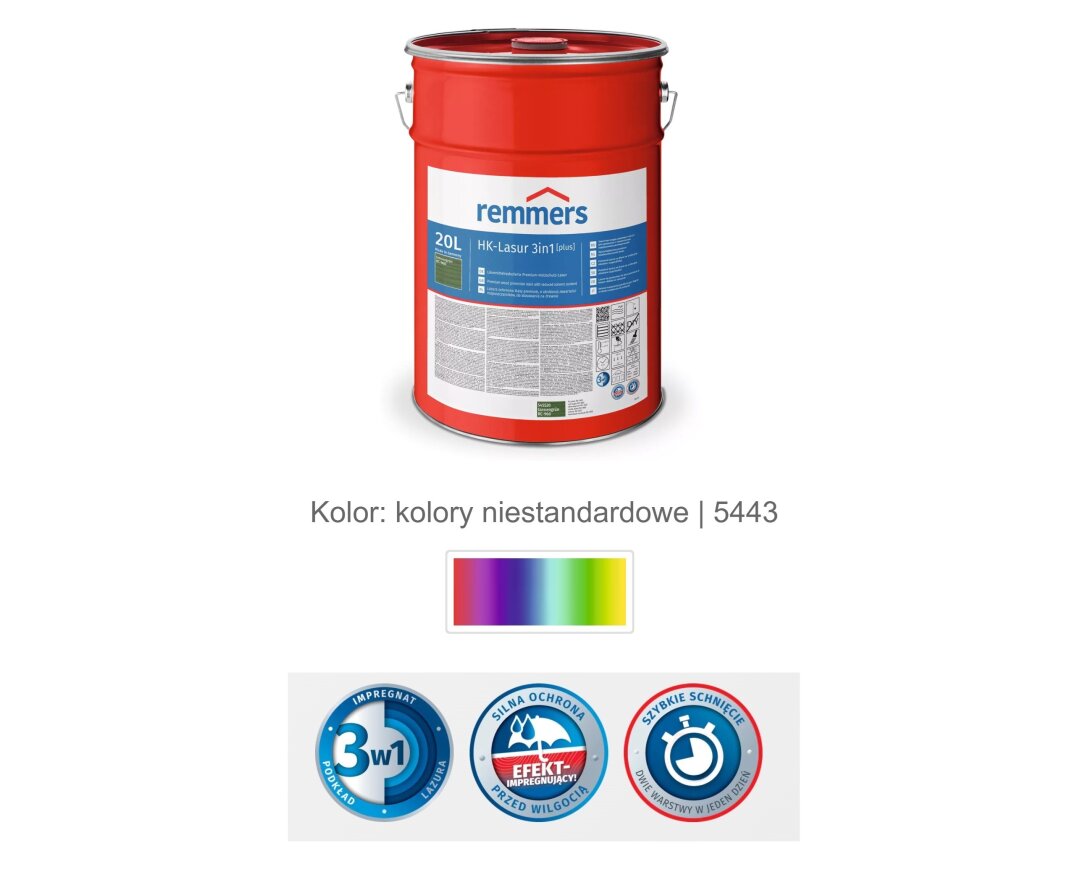 Impregnat lazurujący HK-Lazura 3w1 [plus] 20L- fot-