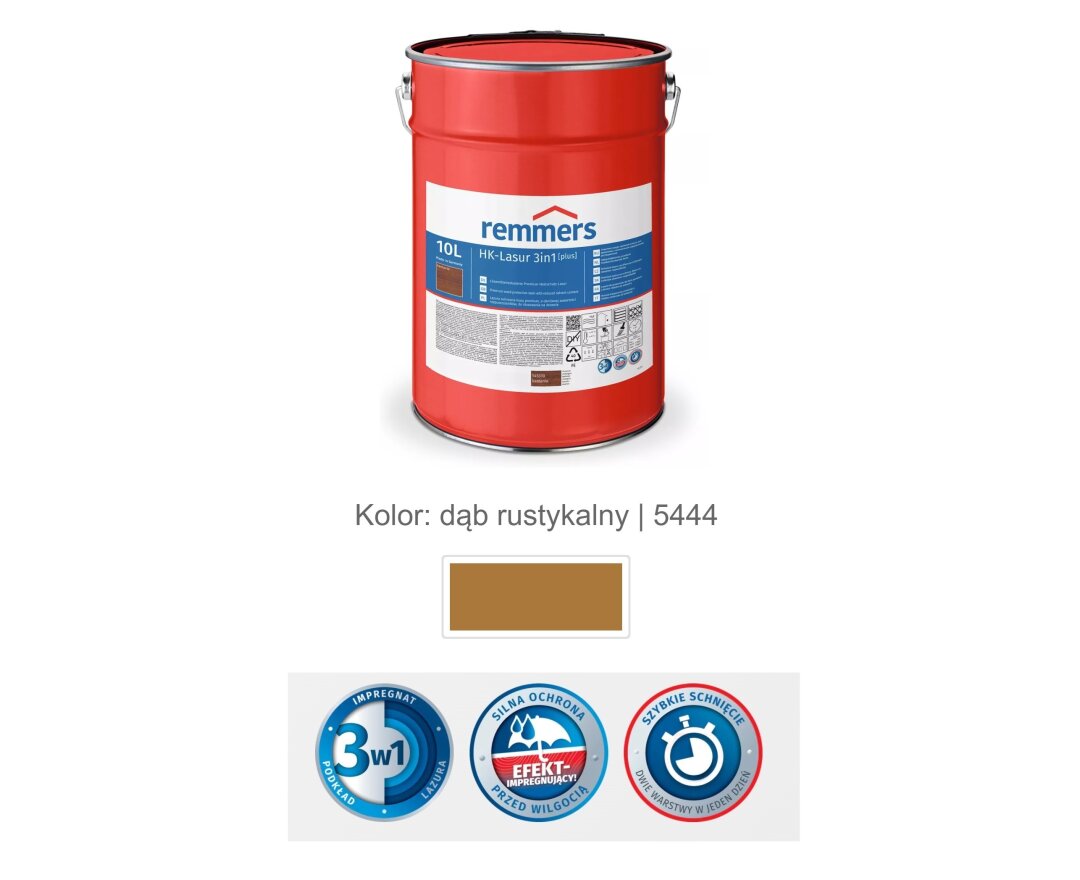 Impregnat lazurujący HK-Lazura 3w1 [plus] 10L- fot-