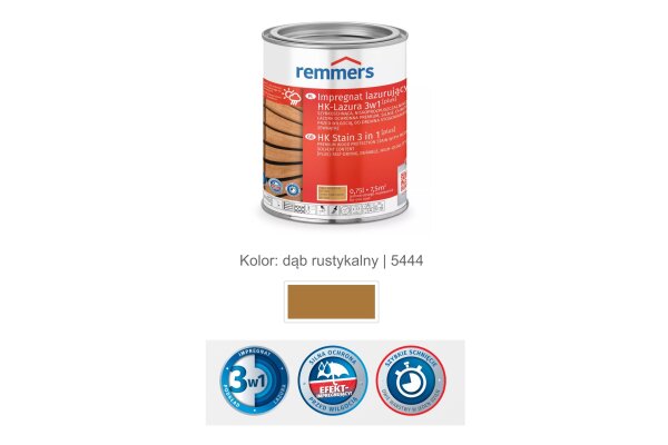 Impregnat lazurujący HK-Lazura 3w1 [plus] 0,75L remmers Dąb rustykalny