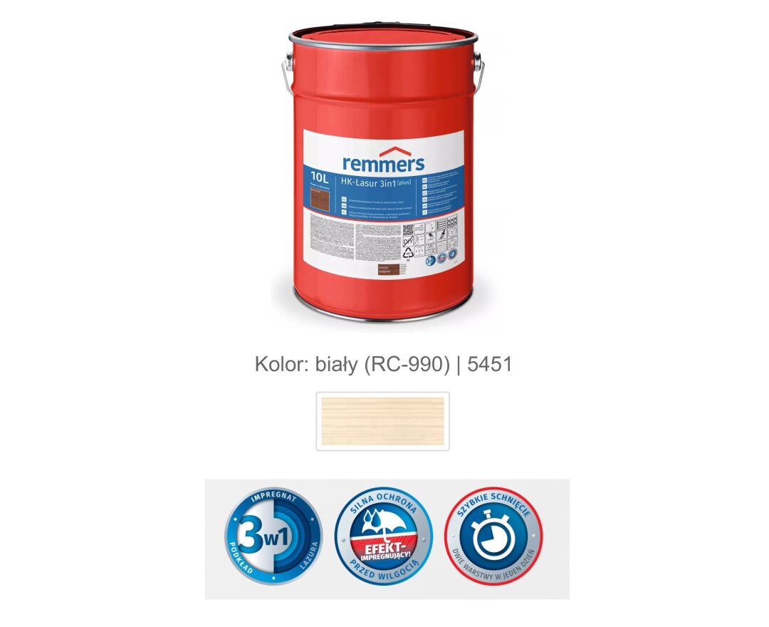 Impregnat lazurujący HK-Lazura 3w1 [plus] 10L- fot-