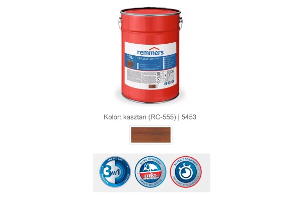 Impregnat lazurujący HK-Lazura 3w1 [plus] 10L remmers Kasztan