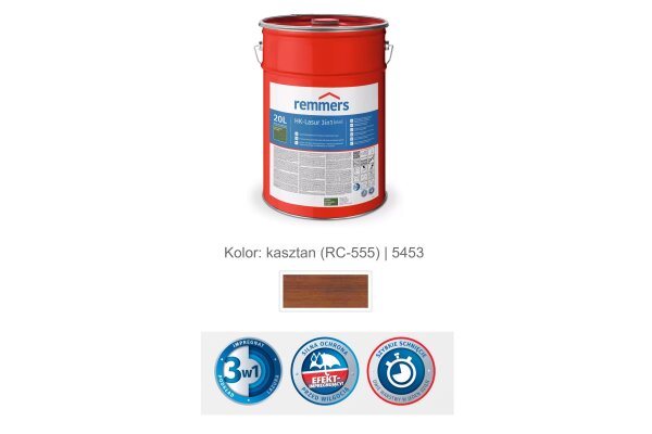 Impregnat lazurujący HK-Lazura 3w1 [plus] 20L remmers Kasztan