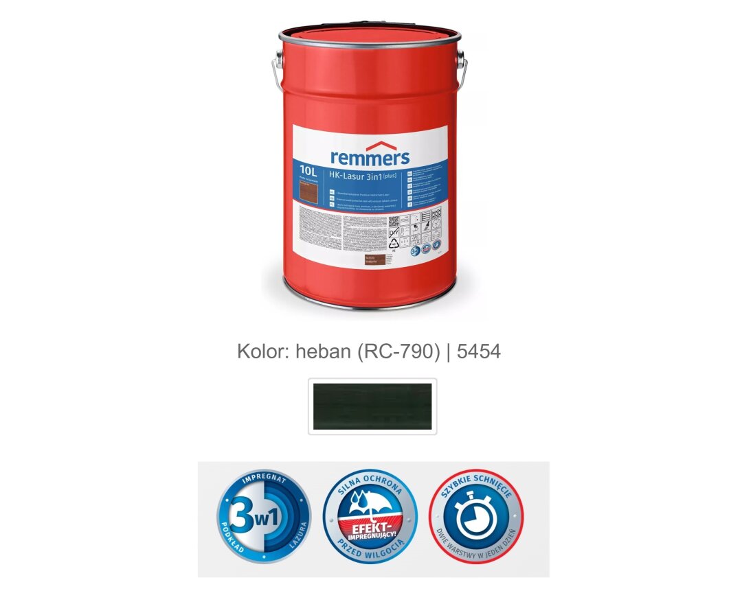 Impregnat lazurujący HK-Lazura 3w1 [plus] 10L- fot-