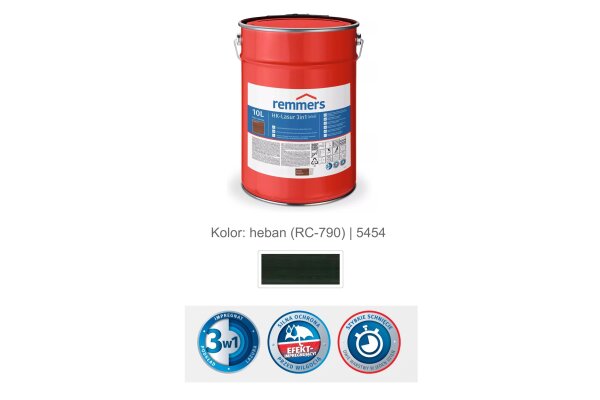 Impregnat lazurujący HK-Lazura 3w1 [plus] 10L remmers Heban