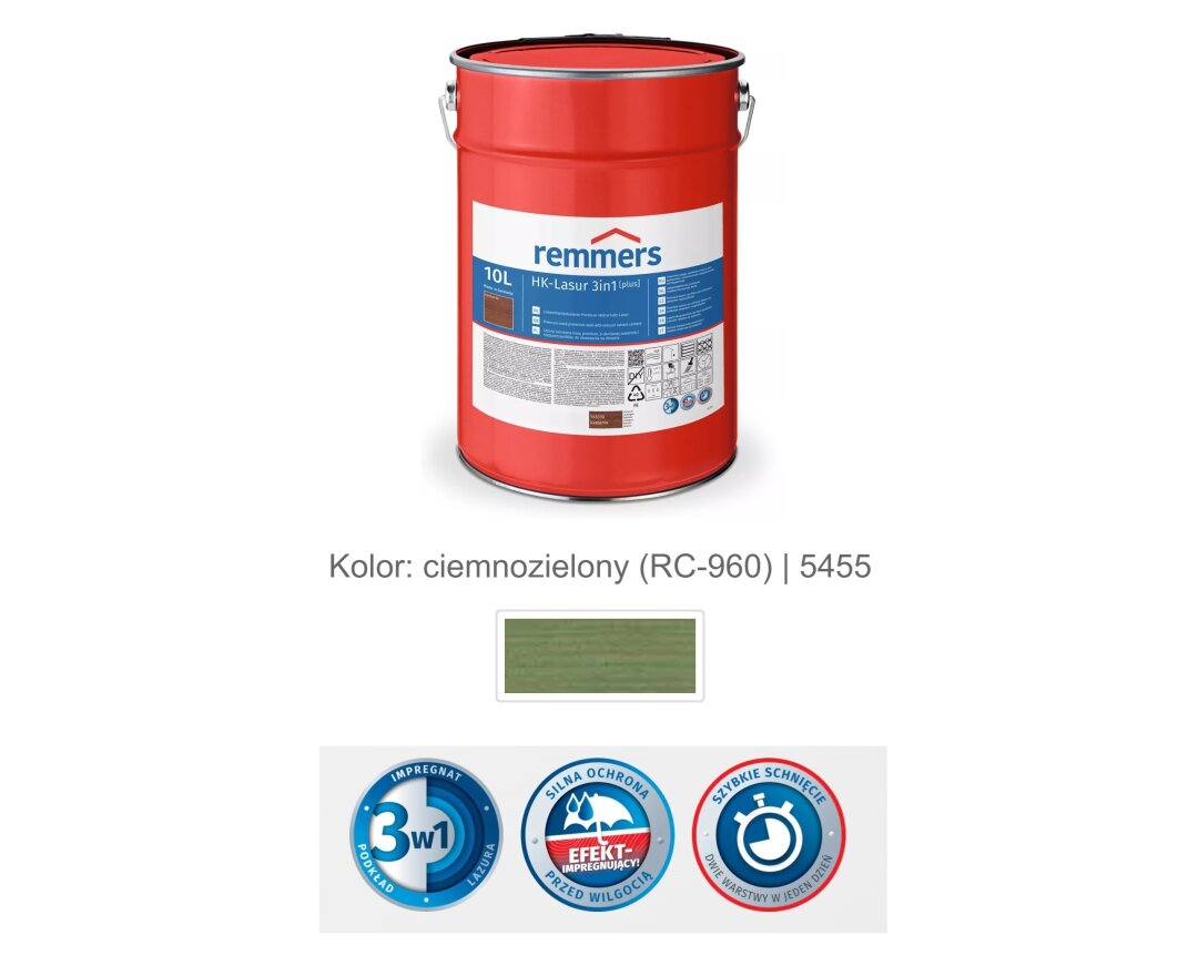Impregnat lazurujący HK-Lazura 3w1 [plus] 10L- fot-