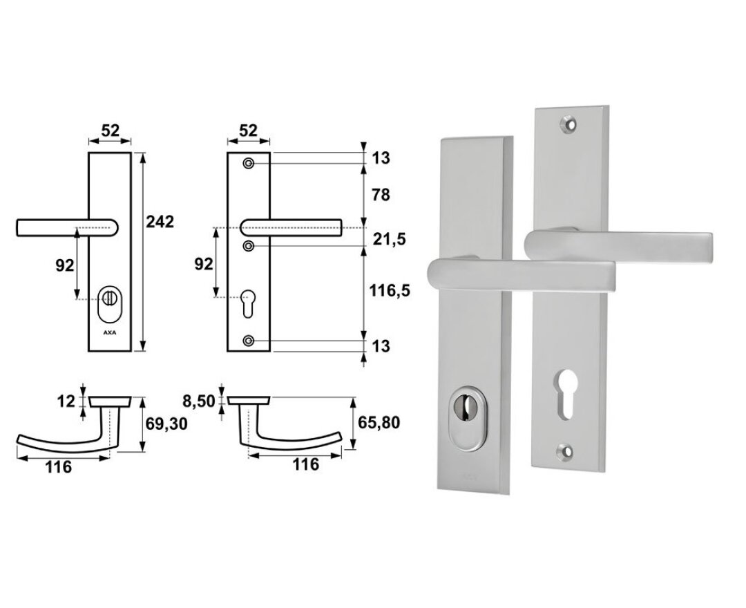 Klamka drzwiowa Odin na szyldzie PZ- fot-